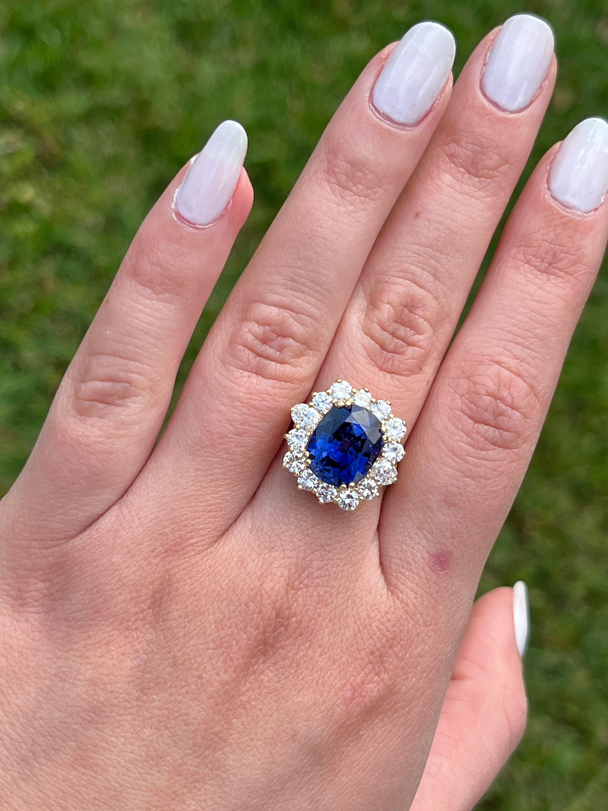Azure Gold Diamond and Blue Sapphire Ring – MOI - Boutique Everyday Luxury